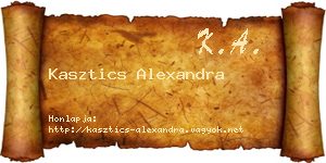 Kasztics Alexandra névjegykártya
